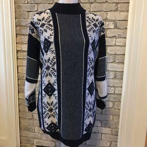 Vintage Clifton Place Knit Sweater Mock Neck Sz L